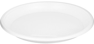 Тарелка пластиковая, диаметр 205 мм, белая, 100 штук