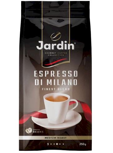 Jardin Espresso Di Milano, 250 г, кофе зерновой, жареный, премиум, 12 штук в упаковке