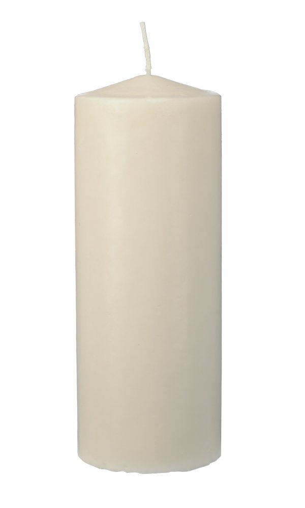 Свечи столбик, диаметр 7 см, высота 19 см, белые, 6 штук