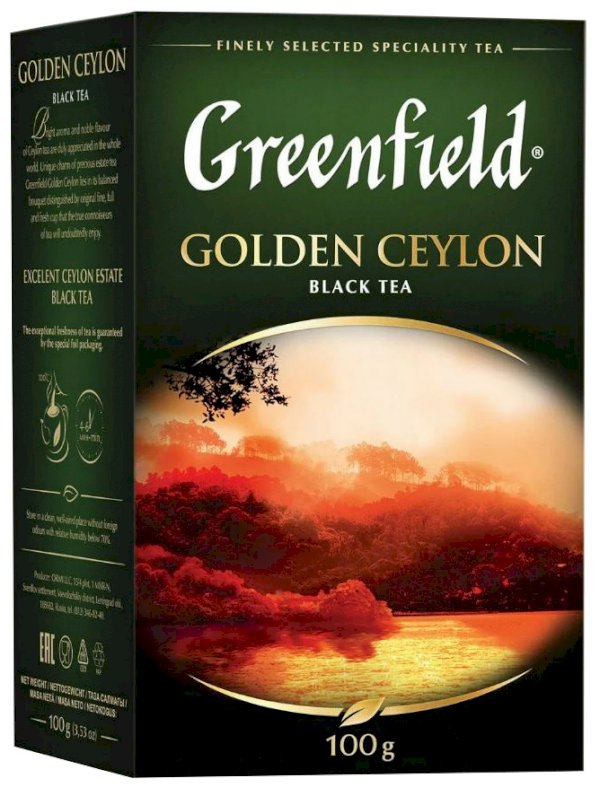 Greenfield Golden Ceylon, 100 г, чай листовой, черный