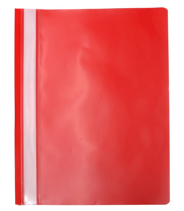Папка-скоросшиватель пластик Workmate А4, 120 мкм, красная с прозрачным верхом