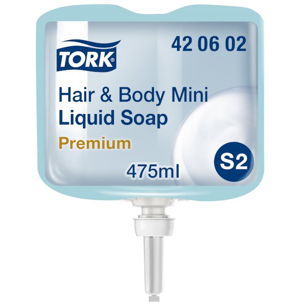 Гель-мыло жидкое для тела и волос Tork Premium mini, 0,475 л