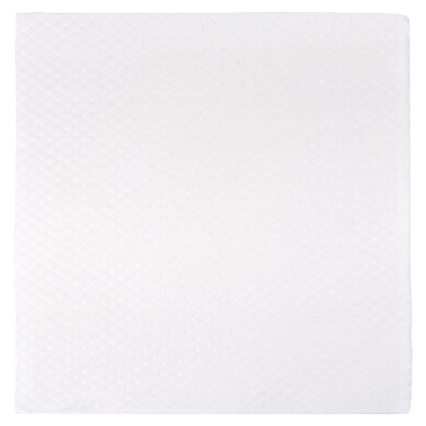 Салфетки бумажные, 24х24 см, 1-слойные, белые, 100 листов в полиэтиленовой упаковке - фото №1