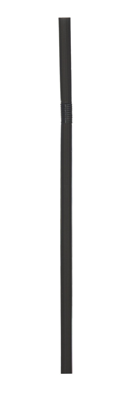 Трубочки для коктейля, гофрированные, диаметр 8 мм, длина 24 см, черные, 100 штук