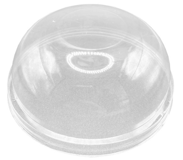 Крышка для стакана PET ЮФ, сфера без отверстия, диаметр 96 мм, 50 штук