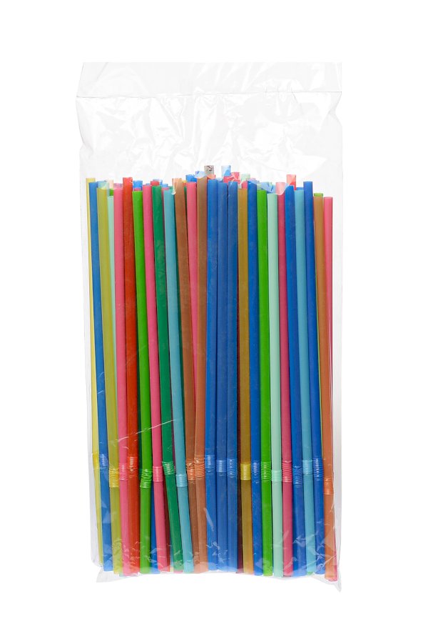 Трубочки коктейльные цветные, гофрированный, диаметр 5 мм, 21 см - фото №1