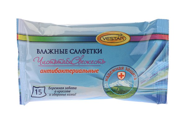 Салфетки влажные антибактериальные "Чистота и Свежесть", 15 штук в упаковке