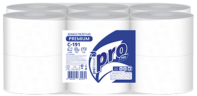 Туалетная бумага PROtissue Premium, 2-слойная, 170 метров, с тиснением, белая, 12 рулонов в упаковке - фото №1