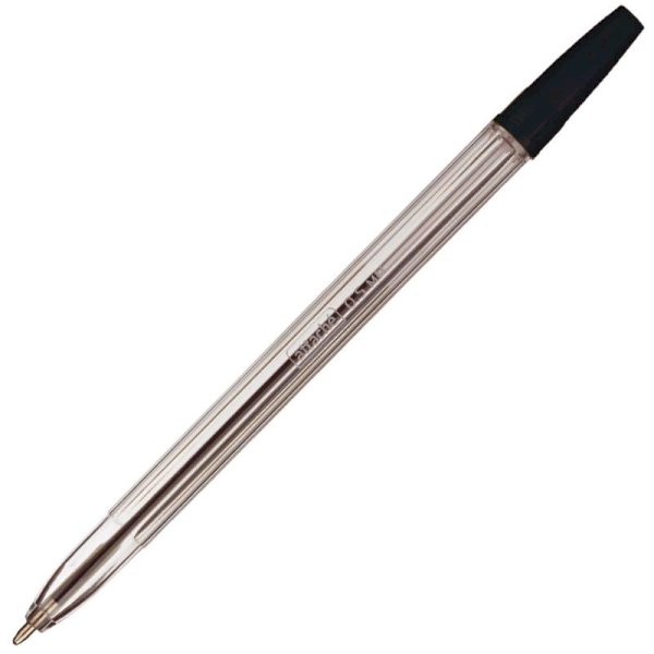Ручка шариковая не автоматическая, черная, толщина линии 0,5 мм, 20 штук