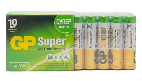 Батарейка GP LR6 AA, 15A, алкалин, 30 штук в упаковке - фото №1