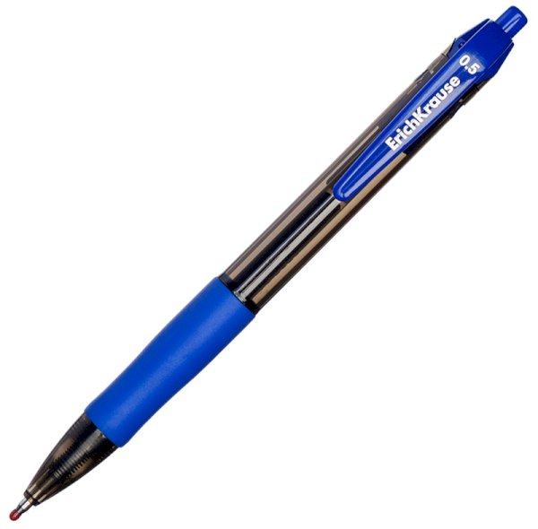 Ручка гелевая автоматическая ErichKrause Smart-Gel, синяя, манжетка, 0,4 мм - фото №1