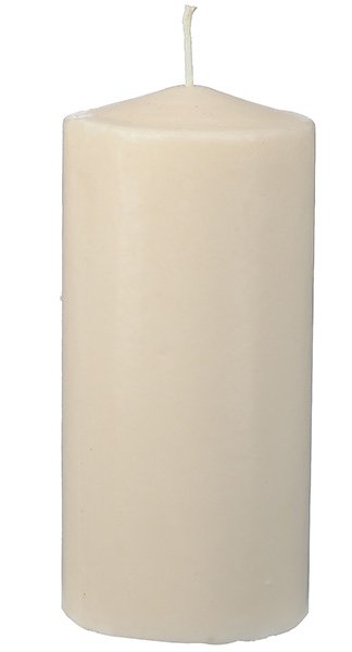 Свечи столбик, диаметр 7 см, высота 15 см, белые, 6 штук