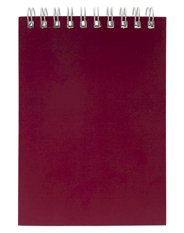 Блокнот А6 Workmate Для конференций, 60 листов, на гребне, бордовый - фото №1