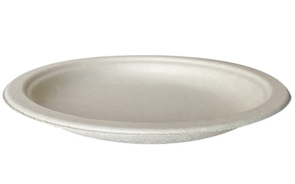 Тарелка БиоУп, диаметр 180 мм, целлюлоза, премиум, крафт, 50 штук в упаковке