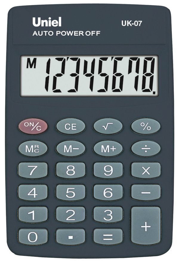 Калькулятор UNIEL UK-07 8-разрядный