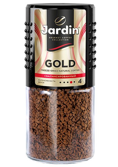 Jardin Gold, 95 г, кофе растворимый, сублимированный, стеклянная банка