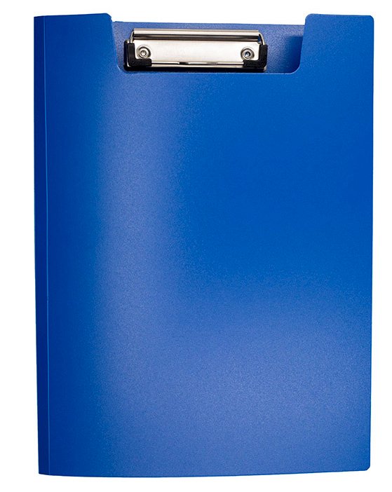 Планшет Workmate А4, с зажимом, 1000 мкм, пластик, синий, с крышкой - фото №1