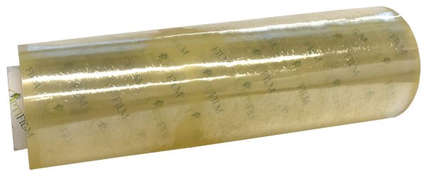 Пленка пищевая Optiline, ПВХ,  380 мм, 8 мкм, 900 метров в рулоне, желтая  - фото №1