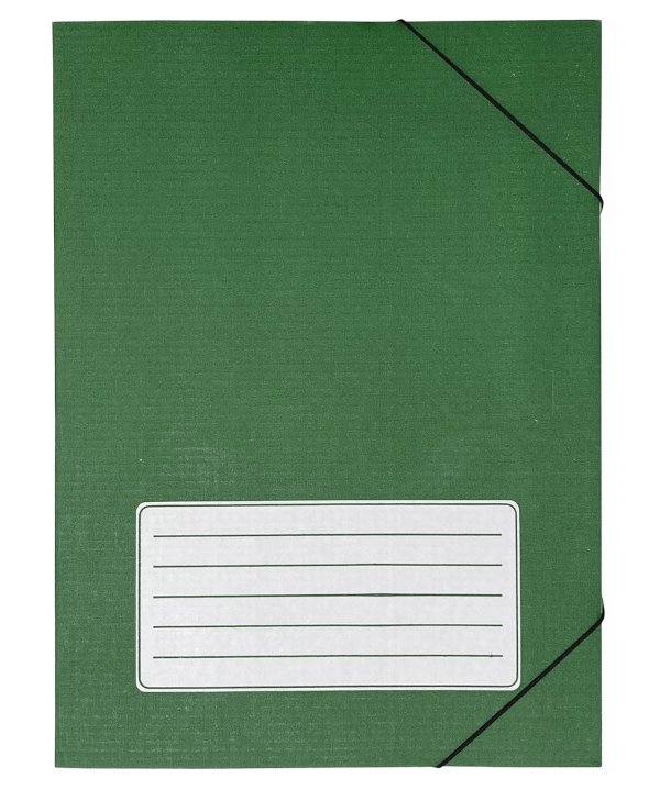 Папка архивная на резинках, микрогофрокартон, 45 мм, зеленая - фото №1