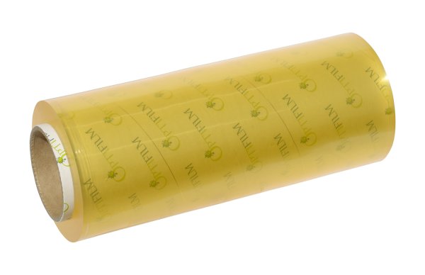 Пленка пищевая Optiline, ПВХ, 300 мм, 8 мкм, 800 метров в рулоне, желтая