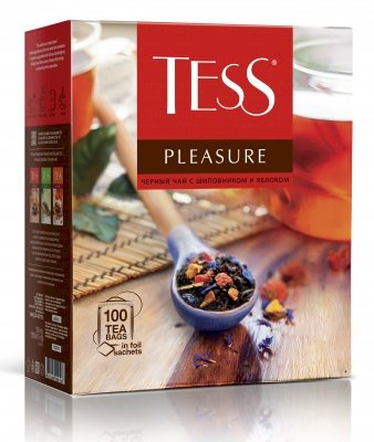 Чай черный Tess Pleasure 100 пакетиков, 9 упаковок в коробке