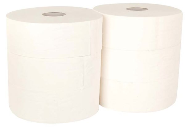 Туалетная бумага Aster, 2-слойная, для держателя, 320 метров, белая, 6 штук