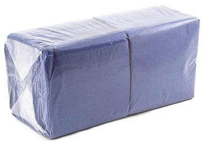Салфетки бумажные, 33х33 см, 1-слойные, синие, 300 листов, 9 пачек в коробке