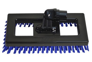 Щетка-скраб SYR Deck Scrubber, 240 мм, на шарнире для плитки, крепление Interchang, синяя