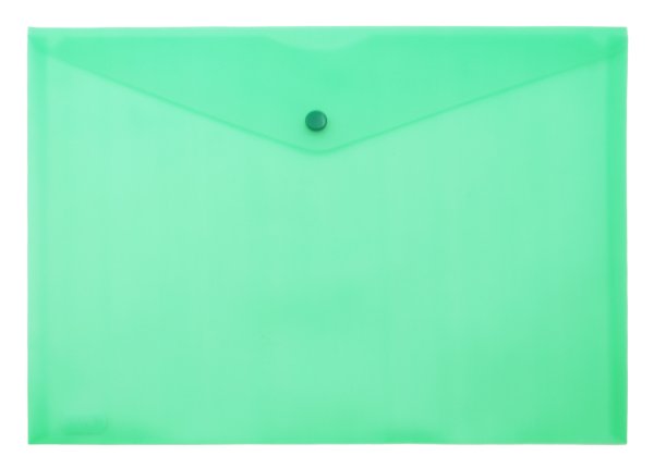 Пaпка-конверт на кнопке Workmate А4, 180 мкм, зеленая