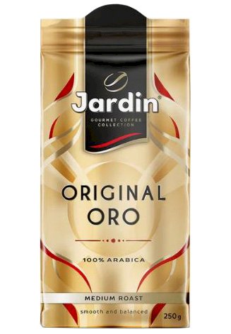 Jardin Original Oro, 250 г, кофе молотый, жареный, премиум, 12 штук в упаковке