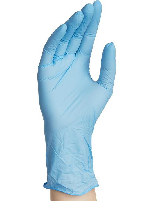 Перчатки нитриловые Safe and Care, размер S, голубые, 100 штук