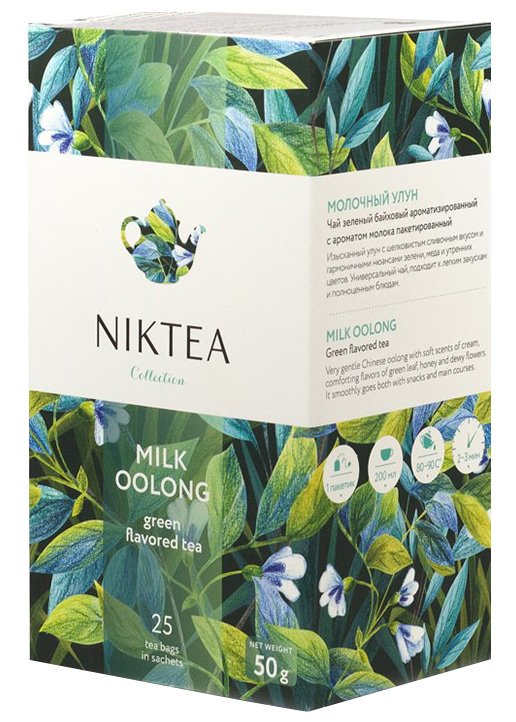 Чай зеленый Niktea NR04 Молочный Улун, 25х2 г - фото №1
