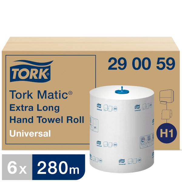 Полотенца бумажные Tork Universal Matic 1-слойные рулон 280 м 