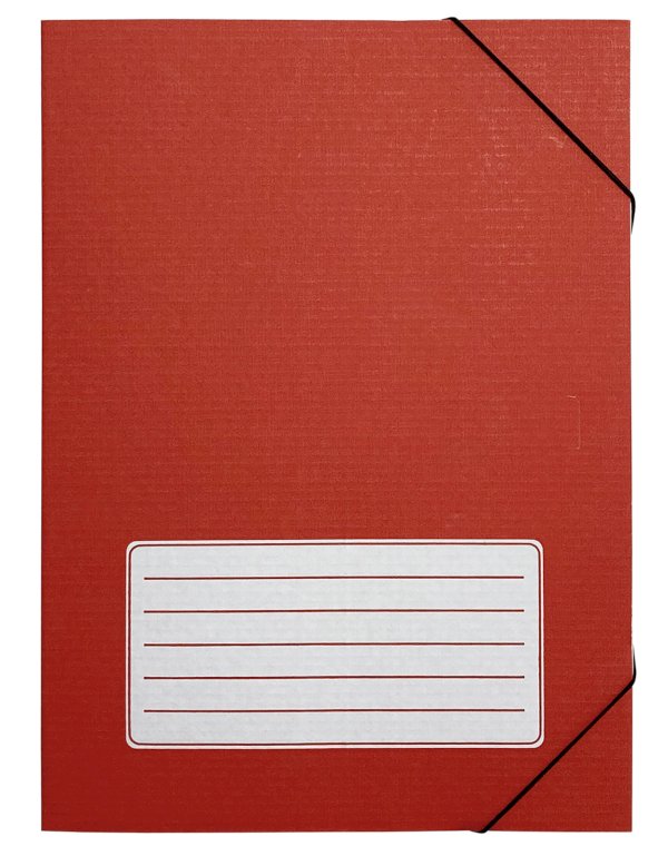 Папка архивная на резинках, микрогофрокартон, 45 мм, красная - фото №1