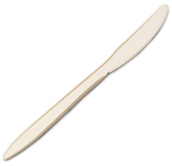 Нож столовый БиоУп, 160 мм, кукурузный крахмал, 100 штук - фото №1