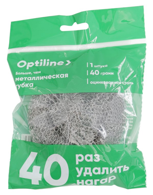 Губка металлическая Optiline, 40 г
