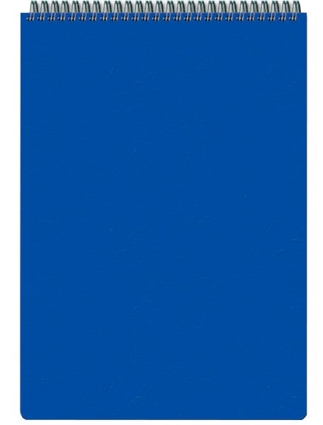 Блокнот А4, 60 листов, на гребне, пластиковая синяя обложка