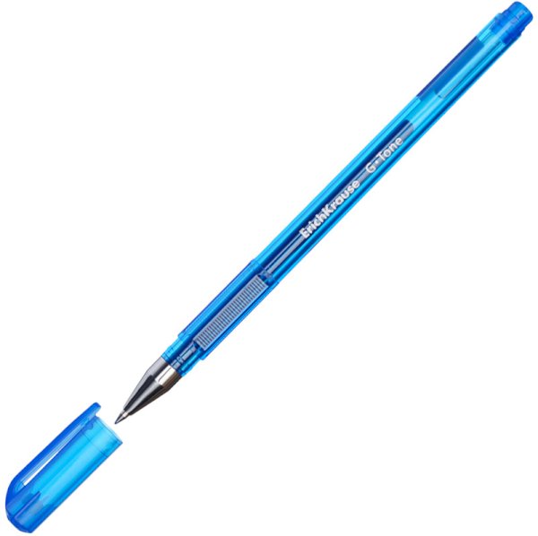 Ручка гелевая ErichKrause G-Tone, синяя, 0,4 мм, 12 штук