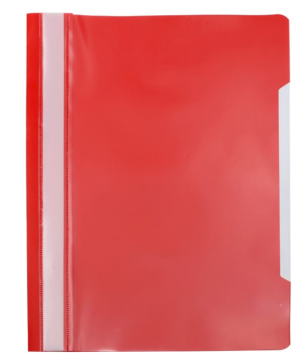 Папка-скоросшиватель пластиковая Workmate, А4, 180 мкм, красная с прозрачным верхом