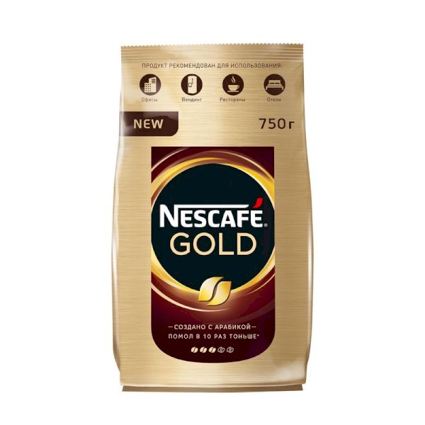 Кофе растворимый Nescafe Gold, пакет, 750 г