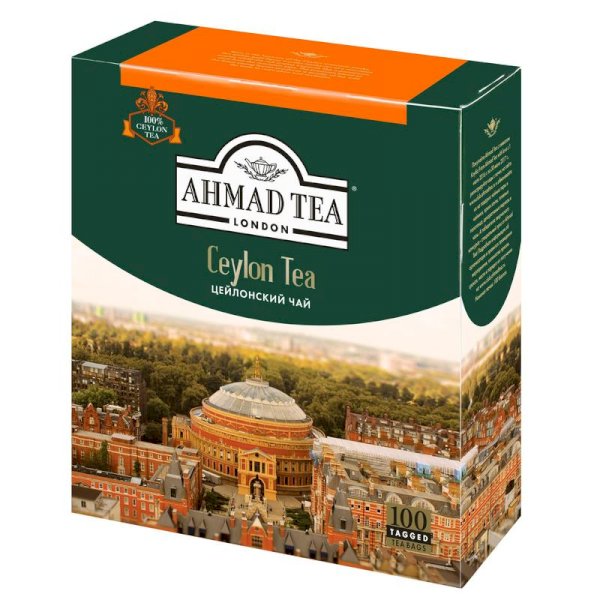 Чай черный Ahmad Ceylon 100 пак/упак *8