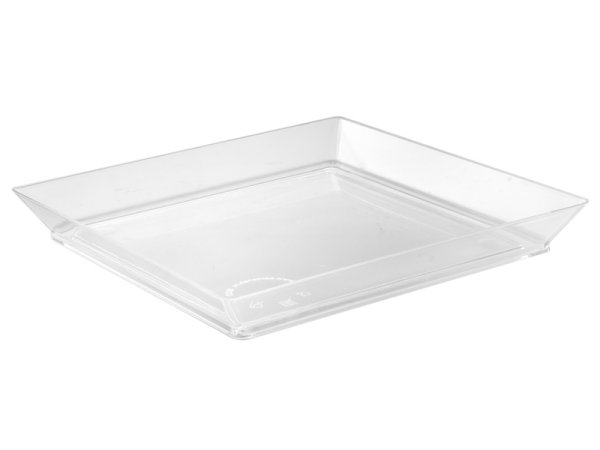 Форма Средняя тарелка, 130х130 мм, 130 мл, прозрачная, PS, в упаковке 12 штук, в коробке 192 штуки