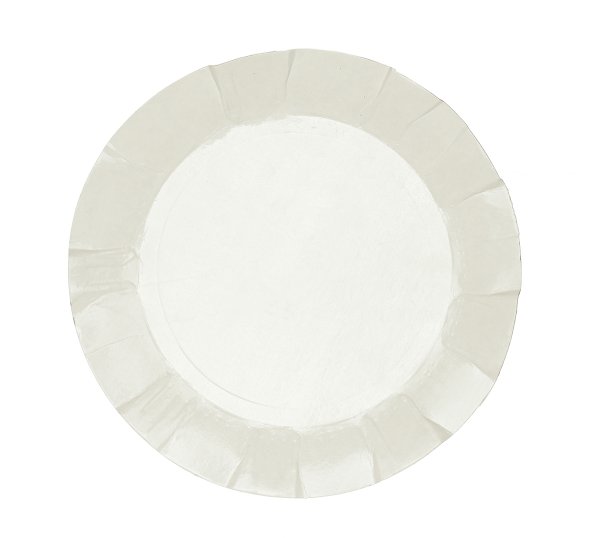Тарелка картонная Ромашка ламинированная, диаметр 205 мм, белая, 600 штук