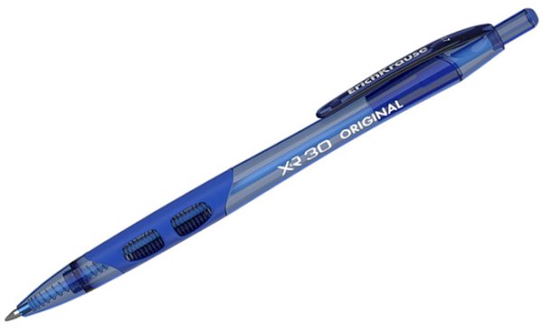 Ручка шариковая автоматическая ErichKrause XR-30 Original синяя, манжетка, линия 0,35 мм - фото №1