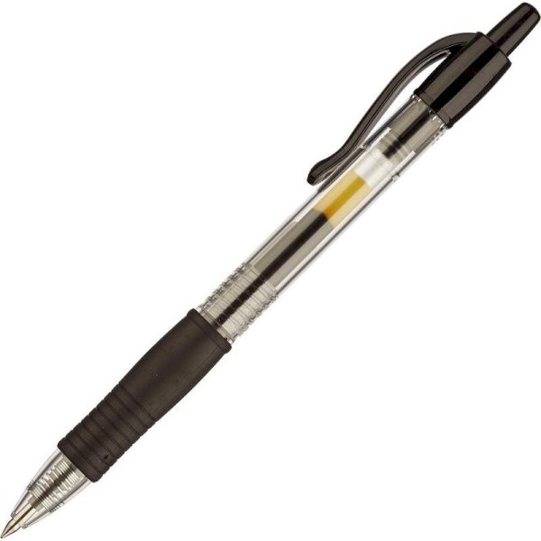 Ручка гелевая автоматическая Pilot BL-G2-5, черная, манжетка, 0,3 мм
