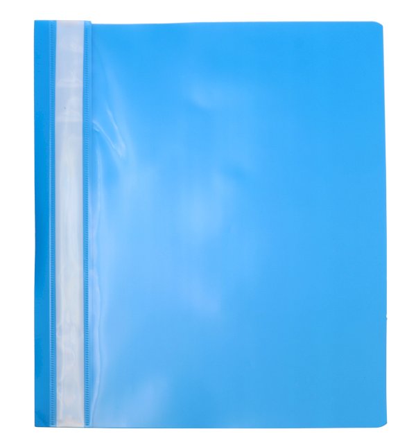 Папка-скоросшиватель пластик Workmate А4, 120 мкм, голубая с прозрачным верхом