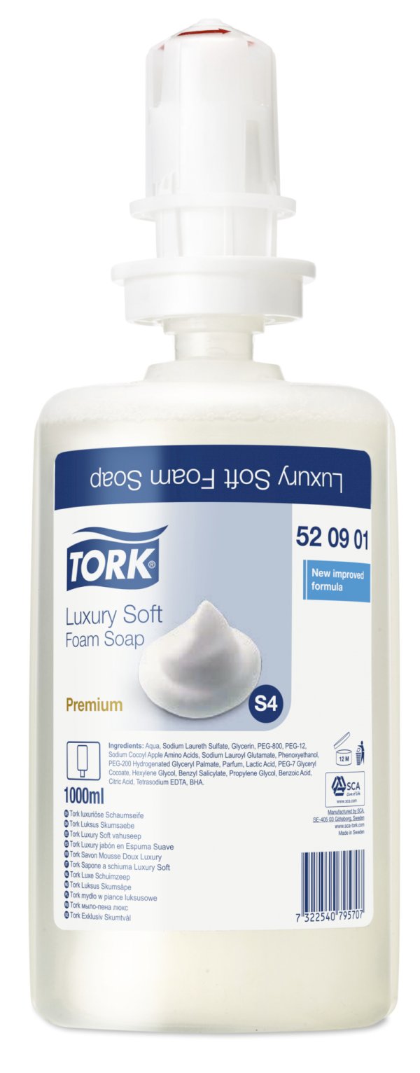 Мыло-пена Тоrk Premium Люкс S4, 1 литр, в упаковке 6 штук