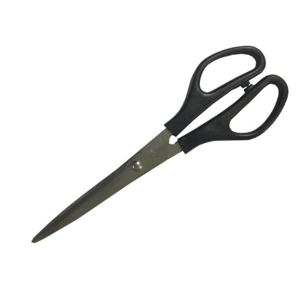 Ножницы 160 мм с пластиковыми ручками черного цвета