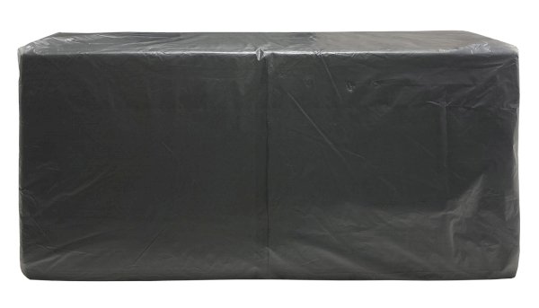 Салфетки бумажные, 33х33 см, 2-слойные, черные, 200 листов в упаковке - фото №1