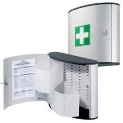 Аптечка настенная Durable First Aid Box 302x280x118 мм cеребристый, 2 лотка